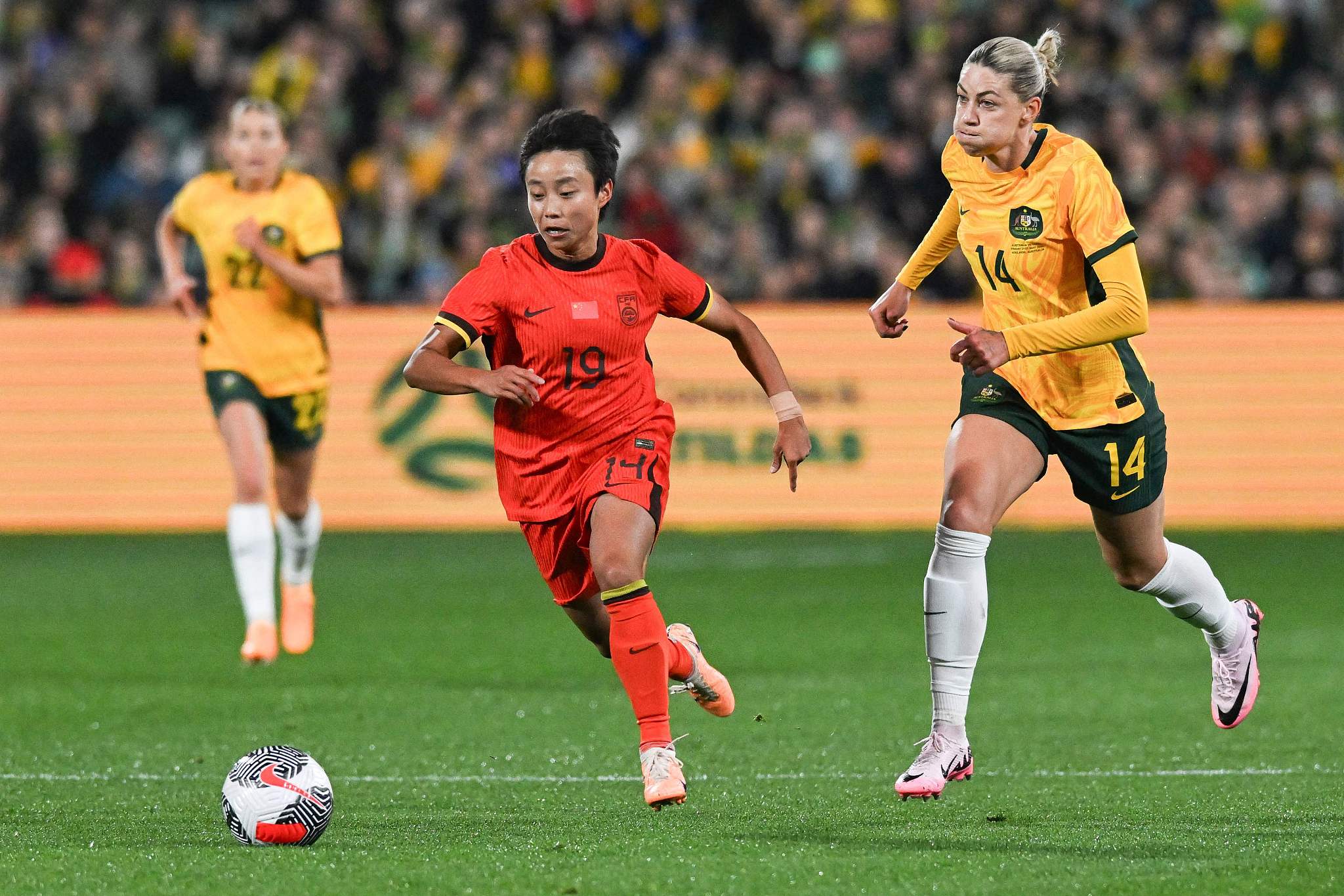 女足国家队在比赛中展现出色